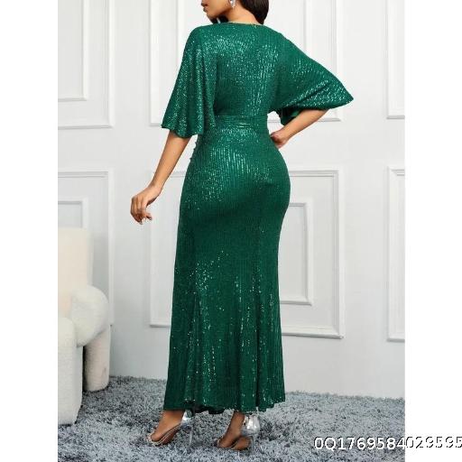 New Cocktail Dress Shining Dress Wrinkle Dyeing