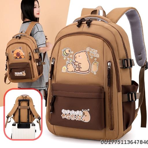 Kapibala Cute Solid Color Backpack/School Bag - Versatile