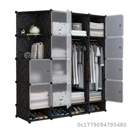 Customized Plastic Cartoon Children's Wardrobe DIY Magic Piece Simple Combination Wardrobe Storage Combination Cabinet Resin Wardrobe