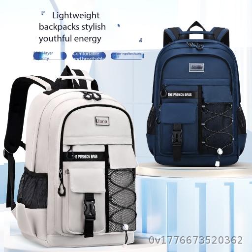 New Trendy High School Student Large Capacity Backpack Fashionable Simple Versatile Backpack Lightweight Commuter Backpack