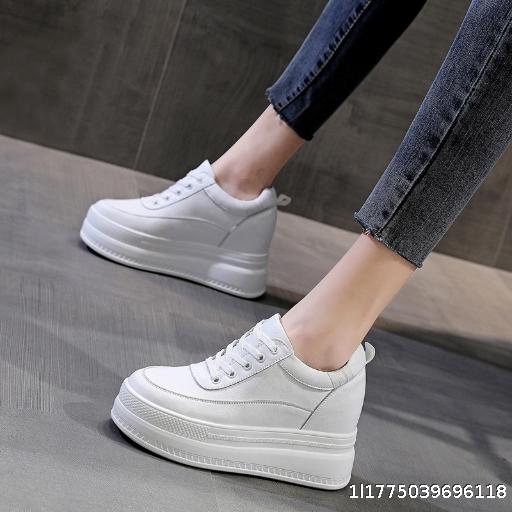 Thick soled inner height increasing shoes for women