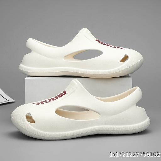 tread shit sense hole shoes female summer fashion ins trend outside wear couple beach shoes thick bottom Baotou sandals male