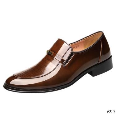 Men's business leather shoes pointed toe British style