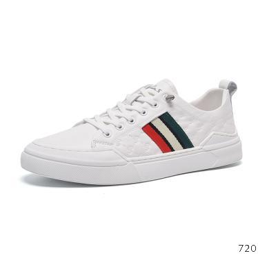 Top layer cowhide casual shoes men's trend all-match soft sole one-step men's sneakers