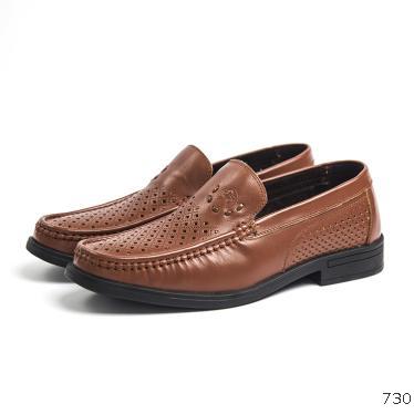 Men's peas shoes leather breathable business all-match