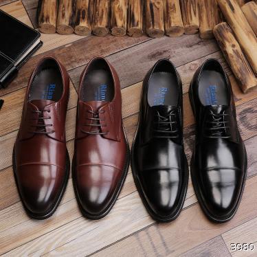  formal leather shoes men's British business leather pointed lace leather shoes black trend suit leather shoes