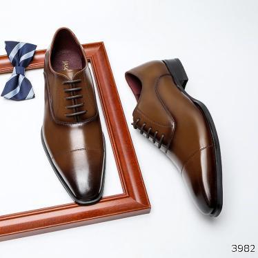  new pointed leather shoes men's British leather business dress fashion breathable men's single shoes