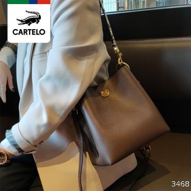  cartile crocodile bag female 2021 new net red simple fashion bucket bag large capacity Single Shoulder Bag Messenger wave [issued on January 19]