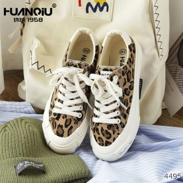  universal leopard canvas shoes female students versatile, original design by a small group, new thin board shoes in spring and summer of 2021