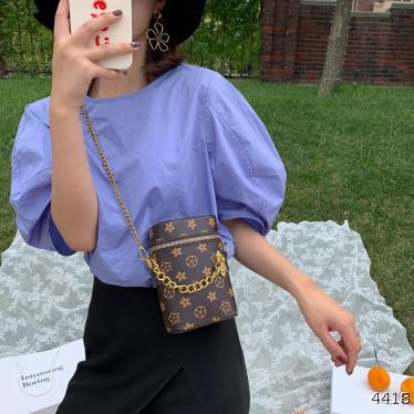  new style mobile phone chain shoulder bag red bucket shoulder bag
