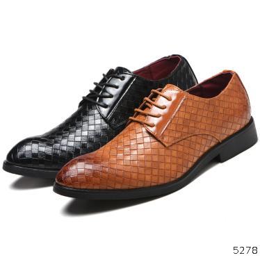  new Plaid men's cross-border large leather shoes