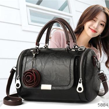 bag women's new large capacity pendant Decoration simple fashion versatile one shoulder handbag