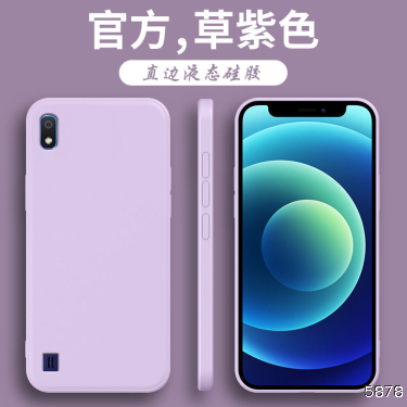  Samsung A10 mobile phone case straight edge liquid silicone men's and women's new galaxya10s fall proof all inclusive soft case solid color s