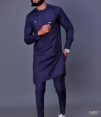 stripe printed long sleeve African National Style Men's suit