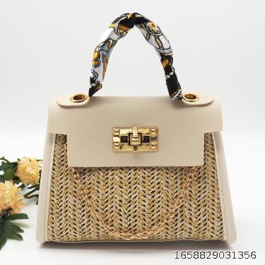  2022 new female Kelly woven bag Vintage handbag