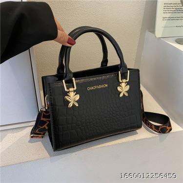  advanced women's bag 2022 new fashion bag, stone pattern portable shoulder bag, cross bag, all-purpose foreign style small square bag