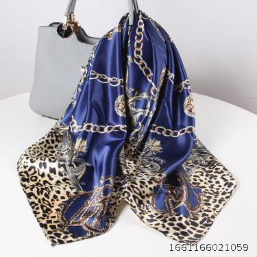  color geometric pattern silk scarf