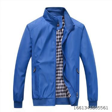  casual large spring and autumn men's stand collar jacket