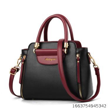 Women's Bag 2021 New Crossbody Bag European and American Fashion Large Capacity Handbag Splice Color Contrast Versatile Shoulder Bag