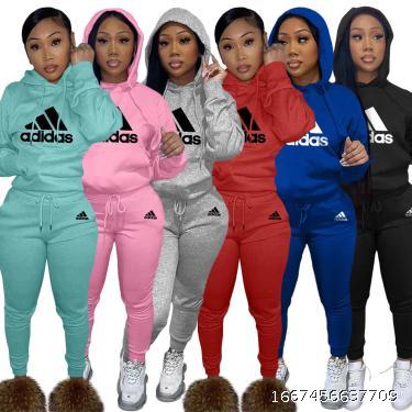 European and American women's sportswear slim fashion casual two-piece set