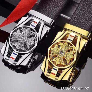 Lucky Belt Men's Automatic Buckle Youth Middle Aged Transfer Belt Korean Fashion New Jeans Belt