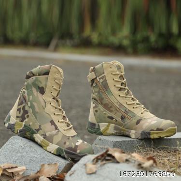 Autumn and winter outdoor high top python tactical boots American marine boots men and women security waterproof desert boots leather boots mountaineering shoes