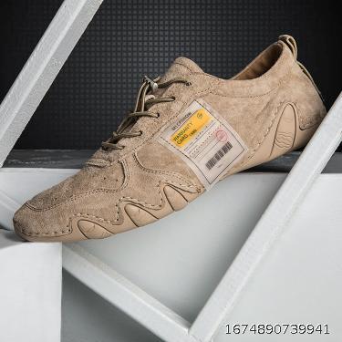 Doudou Shoes Men's 2022 Spring Leisure Leather Shoes Genuine Korean Men's Soft Leather Soft Sole Lazy Shoes Fashion Men's Shoes