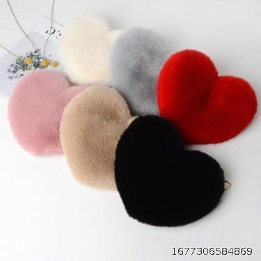 Plush bag Love bag One shoulder diagonal bag