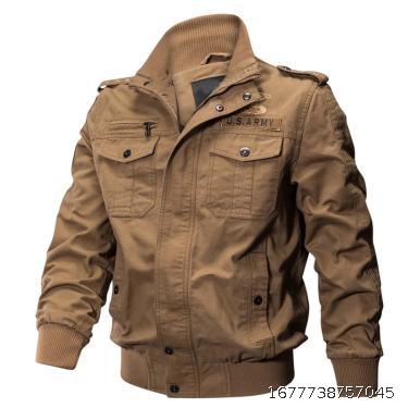 Pilot jacket man thin wash embroidery work clothes denim jacket man
