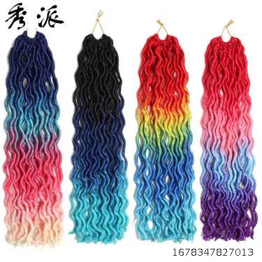 【MOQ：2packs】Gypsy Gypsy locs chemical fiber crochet hair pigtail wig support hair substitute