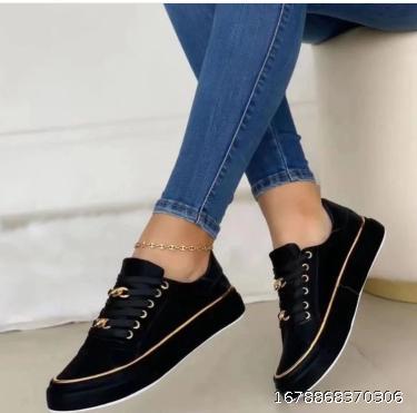 thick bottom chain sports style low top single shoes women's leather front lace up toe board shoes ebay independent station