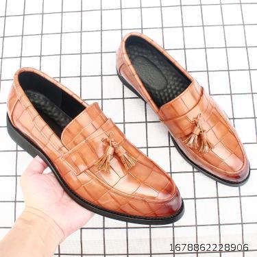leather shoes men's new summer men's leather shoes business dress British casual fashion tassels men's shoes 7765