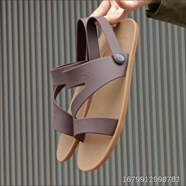 New tire sole sandals Men's wear resistant, cool and casual Thai rubber dual purpose sandals Vietnam trend slippers