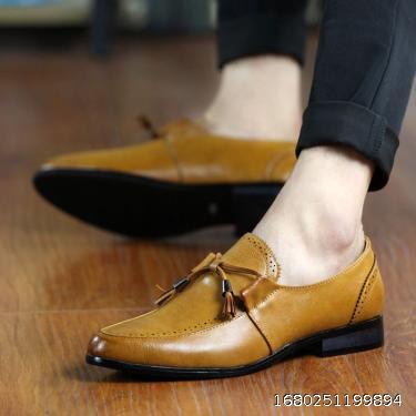 2023 Summer Men's Business Leather Shoes British New hairdresser groom wedding shoes casual Korean wedding shoes trend