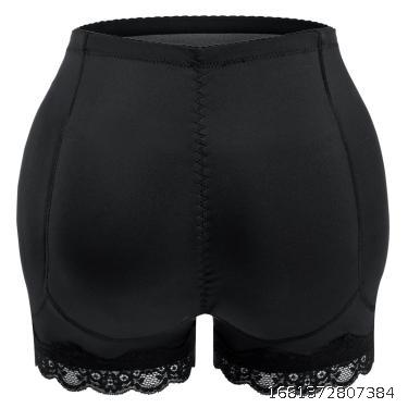 Abdominal tightening pants for women with raised buttocks and full crotch bottoming, fake buttocks and buttocks lifting pants with lace edges and buttocks padding, waist tightening and belly shaping underwear