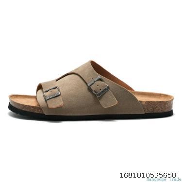 Men Fashion Cork Slides Men's Cork Slides Beach Sandals