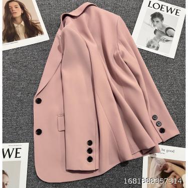 2024 Popular Temperament Korean Version Loose Spring and Autumn Suit Coat Student Suit High Guixing White Suit Advanced