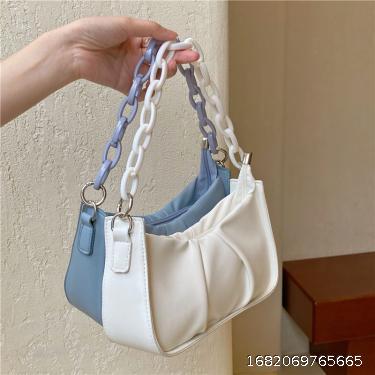 niche design new acrylic chain underarm bag cloud bag new trendy bag women's one shoulder crossbody bag
