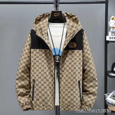 Spring and Autumn New Coat, Boys' Handsome and Trendy Brand, Youth Versatile and Trendy Sports Windproof Jacket, Men's Top and Coat