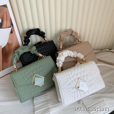 Crocodile Pattern Small Square Bag Spring/Summer New Fashion and Versatile Underarm Ins Handheld Crossbody Bag