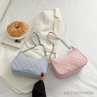 New Early Autumn Ins Fashion Check Casual Shoulder Bag Korean Versatile Underarm Bag