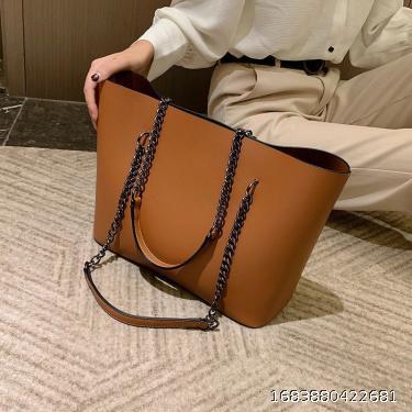 Europe and America Big Bag Women's Bag 2023 New Korean Version Simple and Versatile Large Capacity One Shoulder Handbag Tote Bag