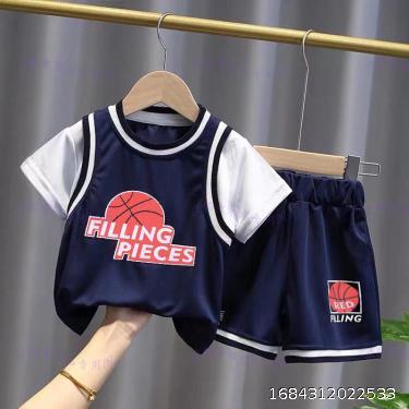 Children's Basketball Suit Basketball Suit Children's Boys' Sports Suit Mid size Children's Basketball Suit Short Sleeve Children's Summer Quick Drying