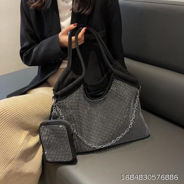 Bag Large Capacity Fancy Rhinestone Tote Bag