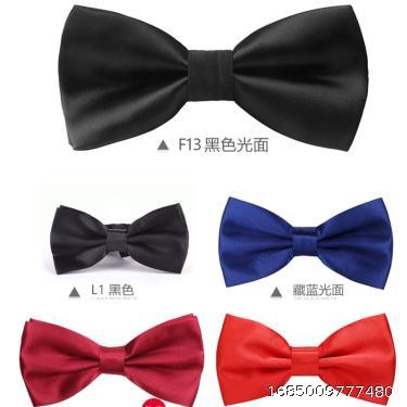 Men's bow tie, groomsman, groom, wine red black bow tie, formal dress shirt, wedding, British and Korean version bow tie, female