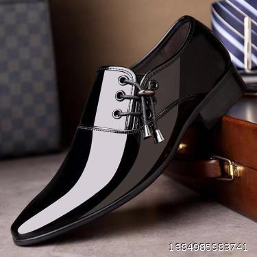 Men's Leather Shoes Autumn New Men's Shoes Casual Business Dress Pointed Korean Version British Style Large Size Small Leather Shoes