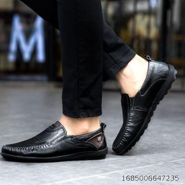 New True Cowhide Casual Leather Shoes for Men's Breathable Men's Large