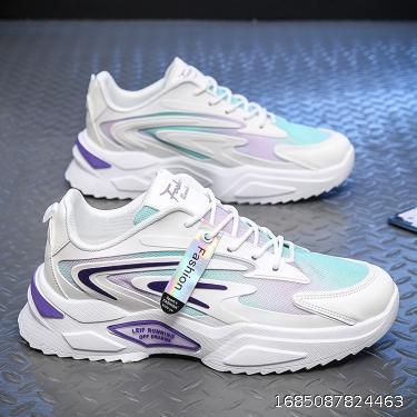 Men's Shoes Spring Breathable Running Mesh Shoes Versatile Little White Men's Sports and Leisure