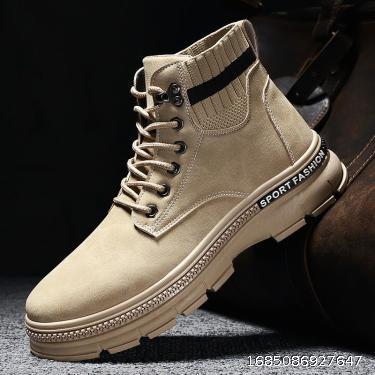 Autumn New Martin Boots Men's High Top Korean Version Fashion Casual Versatile Men's Snow Boots