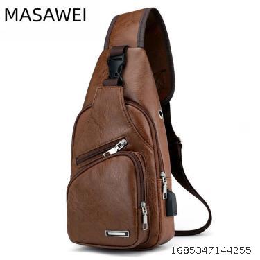 New Men's Bag Casual Multifunctional Shoulder Bag Versatile Trendy Chest Bag Large Capacity Crossbody Bag Men's Bag Backpack